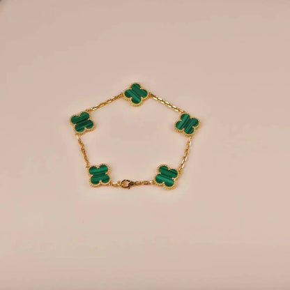 [VCA]CLOVER 5 MOTIFS MALACHITE BRACELET