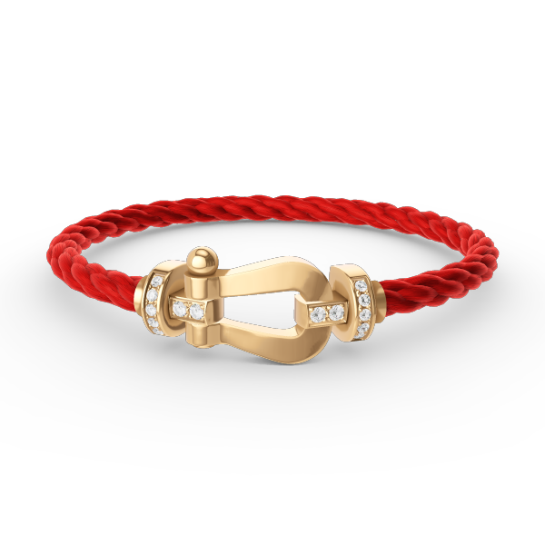 [Frd]FORCE LARGE HORSESHOE HALF DIAMOND BRACELET GOLD