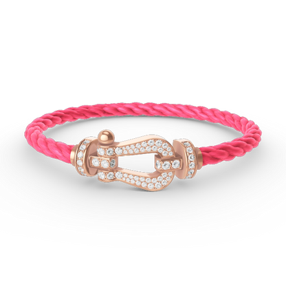 [Frd]FORCE LARGE HORSESHOE FULL DIAMOND BRACELET ROSE GOLD