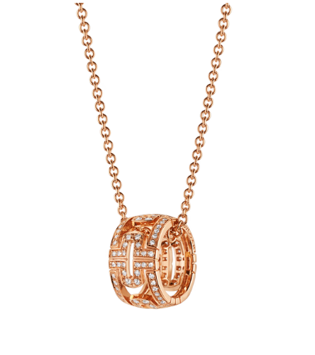 [CAT]PARENTESI NECKLACE PINK GOLD DIAMOND