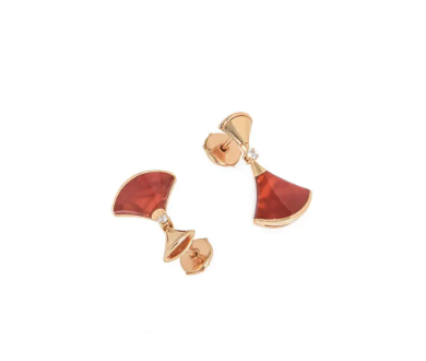 [Blar]DREAM Carnelian PINK GOLD EARRINGS