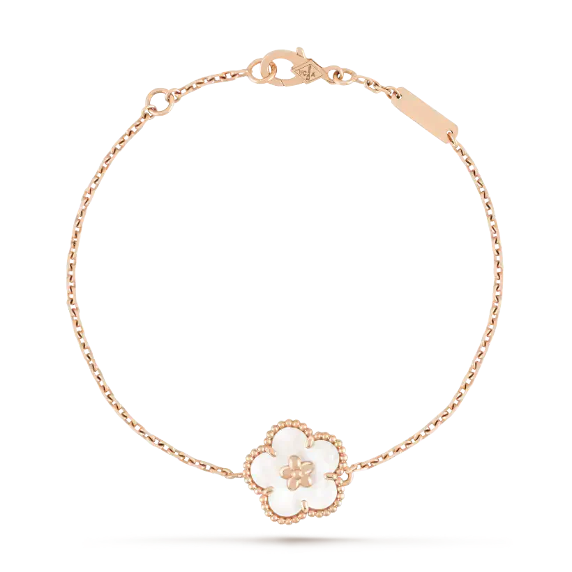 [VCA]LUCKY WHITE MOP PLUM BLOSSOM  BRACELET