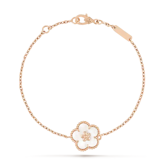 [VCA]LUCKY WHITE MOP PLUM BLOSSOM  BRACELET