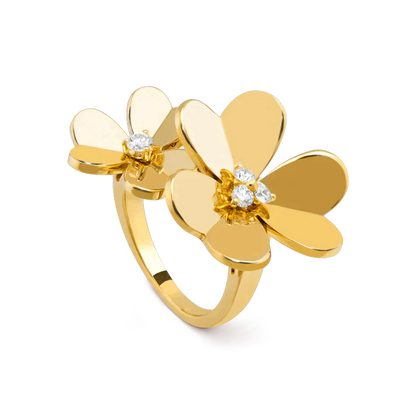 [VCA]CLOVER COMOS GOLD DIAMOND RING