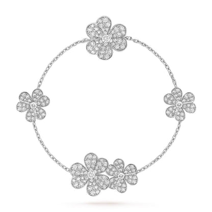 [VCA]FRIVOLE SILVER 5 FLOWERS BRACELET