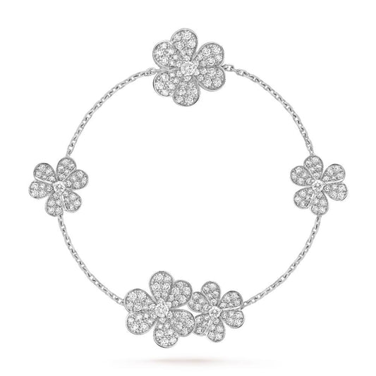 [VCA]FRIVOLE SILVER 5 FLOWERS BRACELET