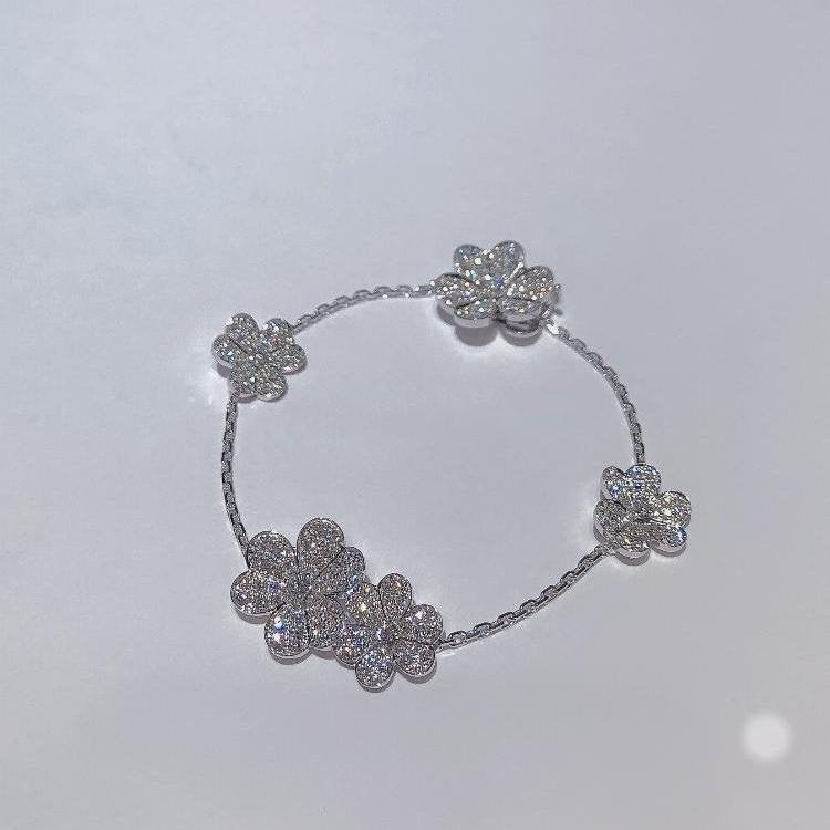 [VCA]FRIVOLE SILVER 5 FLOWERS BRACELET