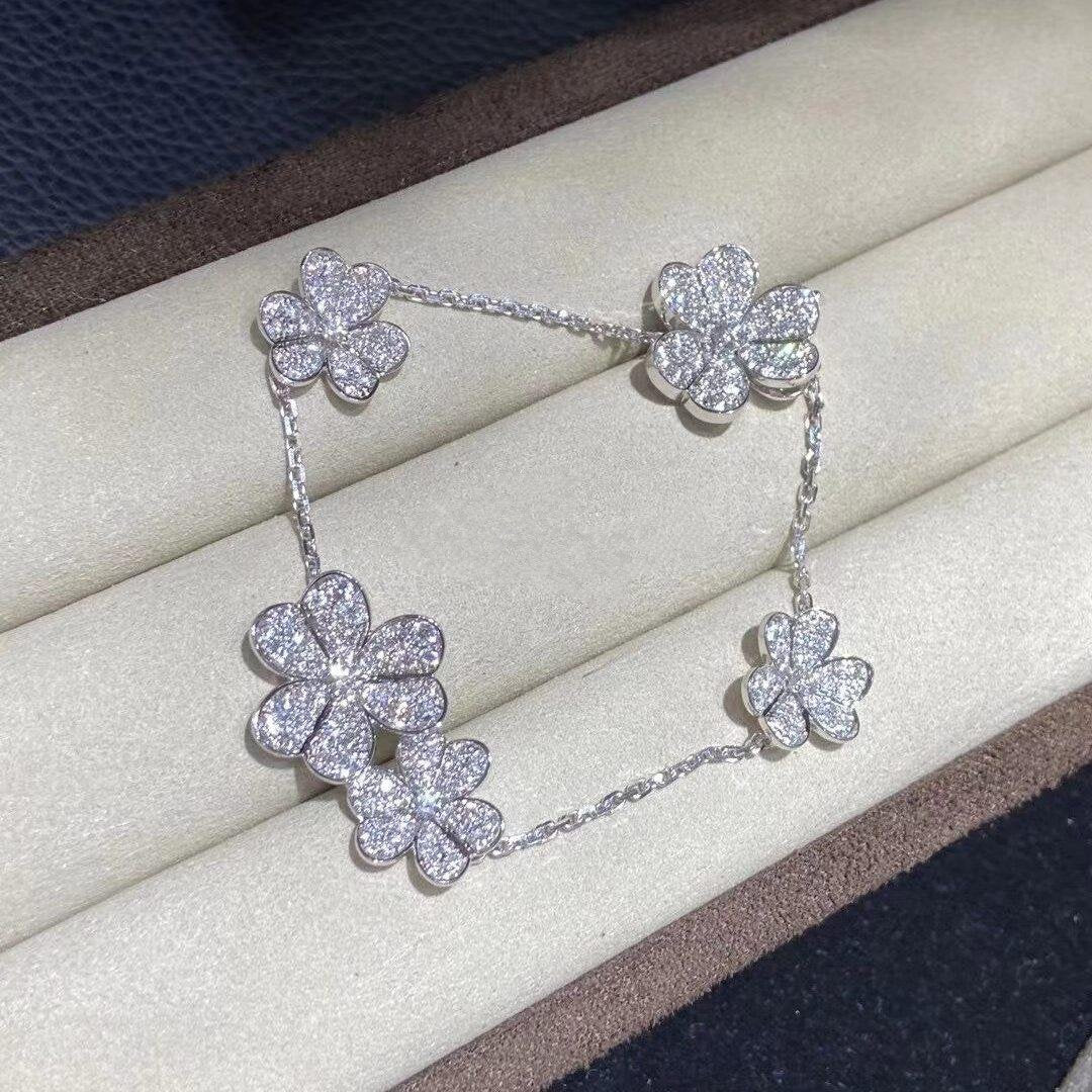 [VCA]FRIVOLE SILVER 5 FLOWERS BRACELET