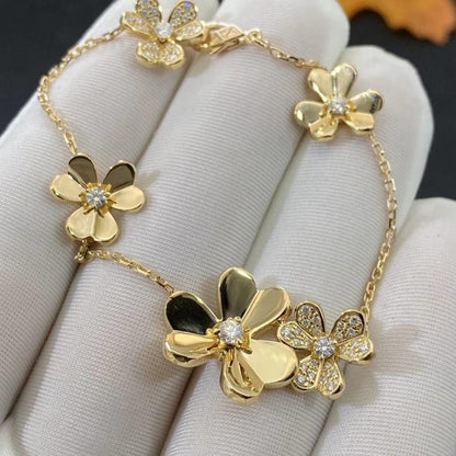 [VCA]FRIVOLE GOLD 5 FLOWERS BRACELET