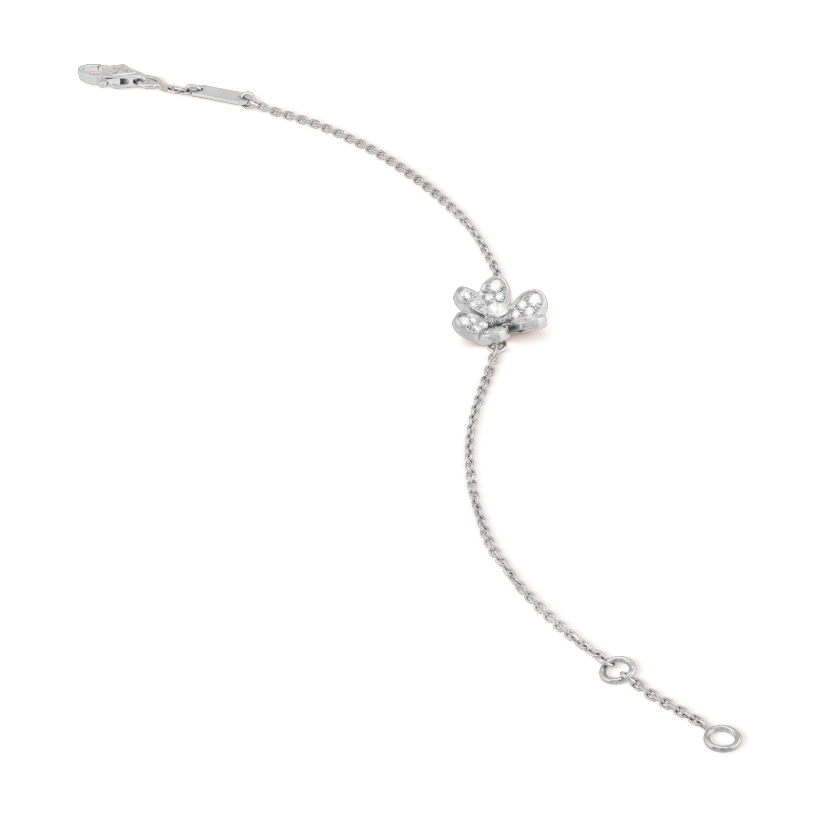 [VCA]FRIVOLE SILVER FLOWER DIAMOND BRACELET