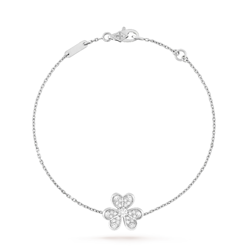 [VCA]FRIVOLE SILVER FLOWER DIAMOND BRACELET