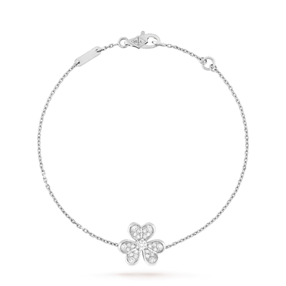 [VCA]FRIVOLE SILVER FLOWER DIAMOND BRACELET