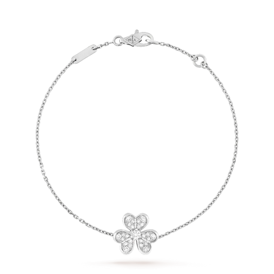 [VCA]FRIVOLE SILVER FLOWER DIAMOND BRACELET