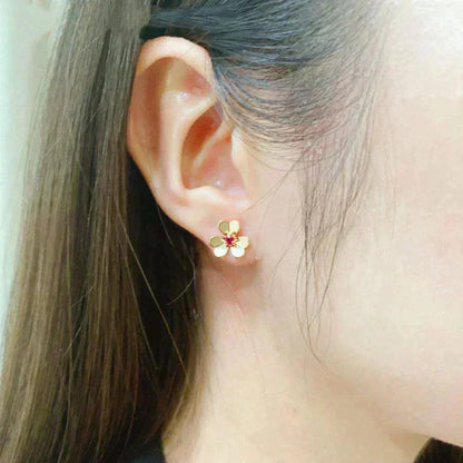 [VCA]FRIVOLE  FLOWER PINK EARRINGS