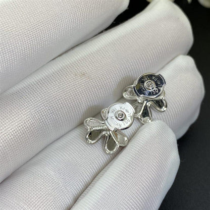 [VCA]FRIVOLE MINI SILVER FLOWER EARRINGS