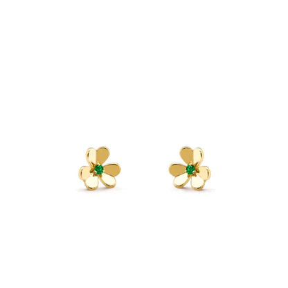 [VCA]FRIVOLE  FLOWER MALACHITE EARRINGS