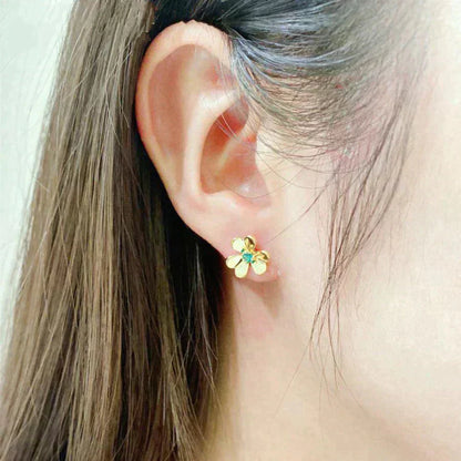 [VCA]FRIVOLE  FLOWER MALACHITE EARRINGS