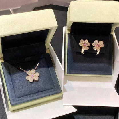 [VCA]FRIVOLE ROSE GOLD FLOWER DIAMOND NECKLACE