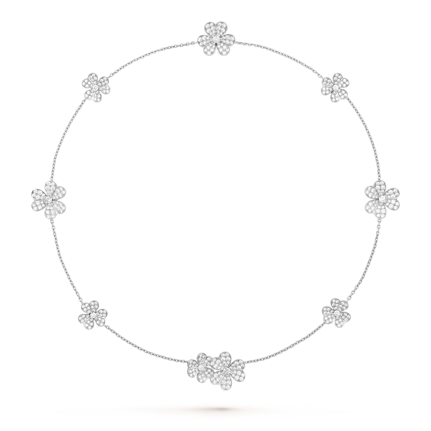 [VCA]FRIVOLE SILVER 9 FLOWERS NECKLACE