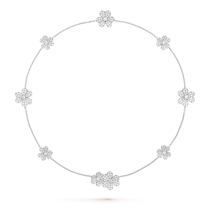 [VCA]FRIVOLE SILVER 9 FLOWERS NECKLACE