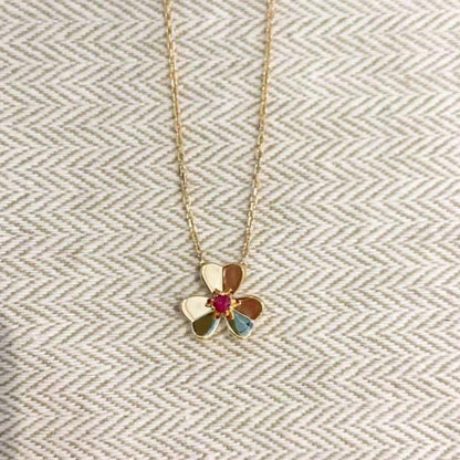 [VCA]FRIVOLE GOLD FLOWER NECKLACE