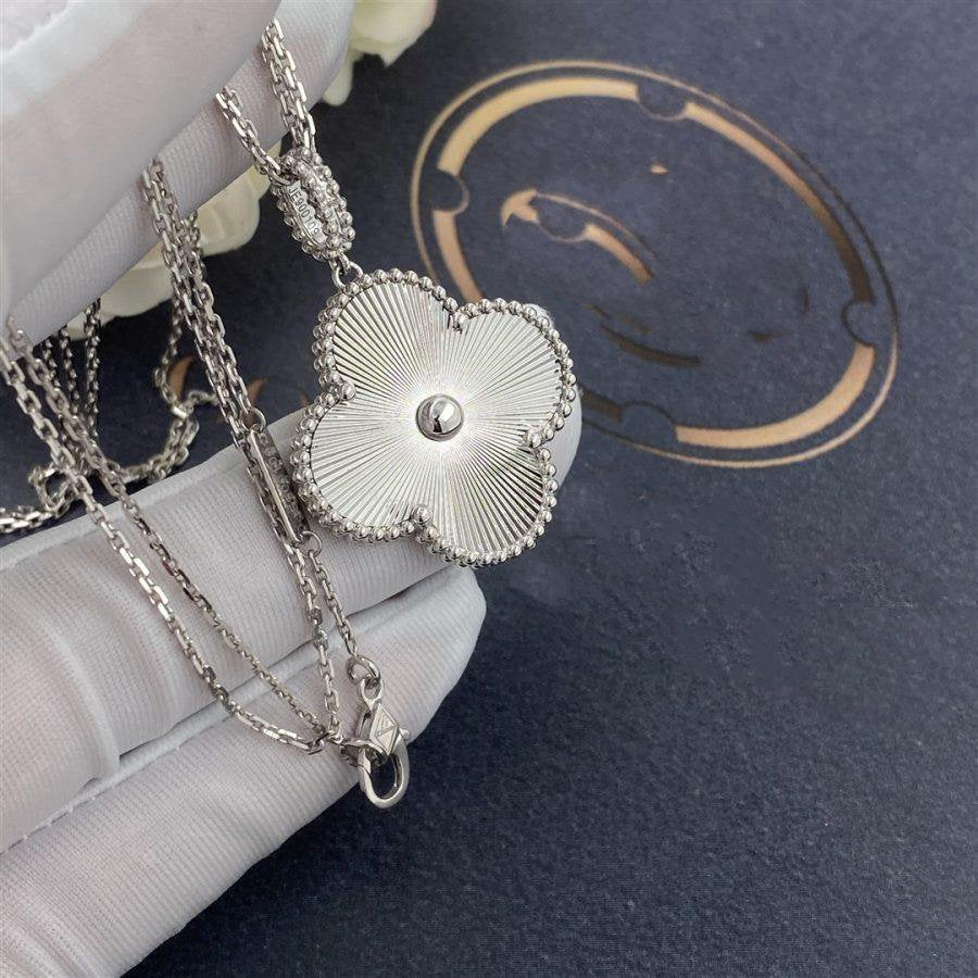 [VCA]CLOVER 25MM SILVER BIG CLOVER NECKLACE