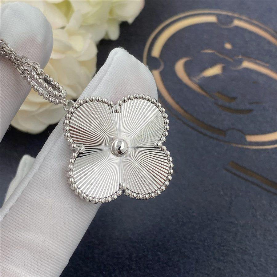 [VCA]CLOVER 25MM SILVER BIG CLOVER NECKLACE