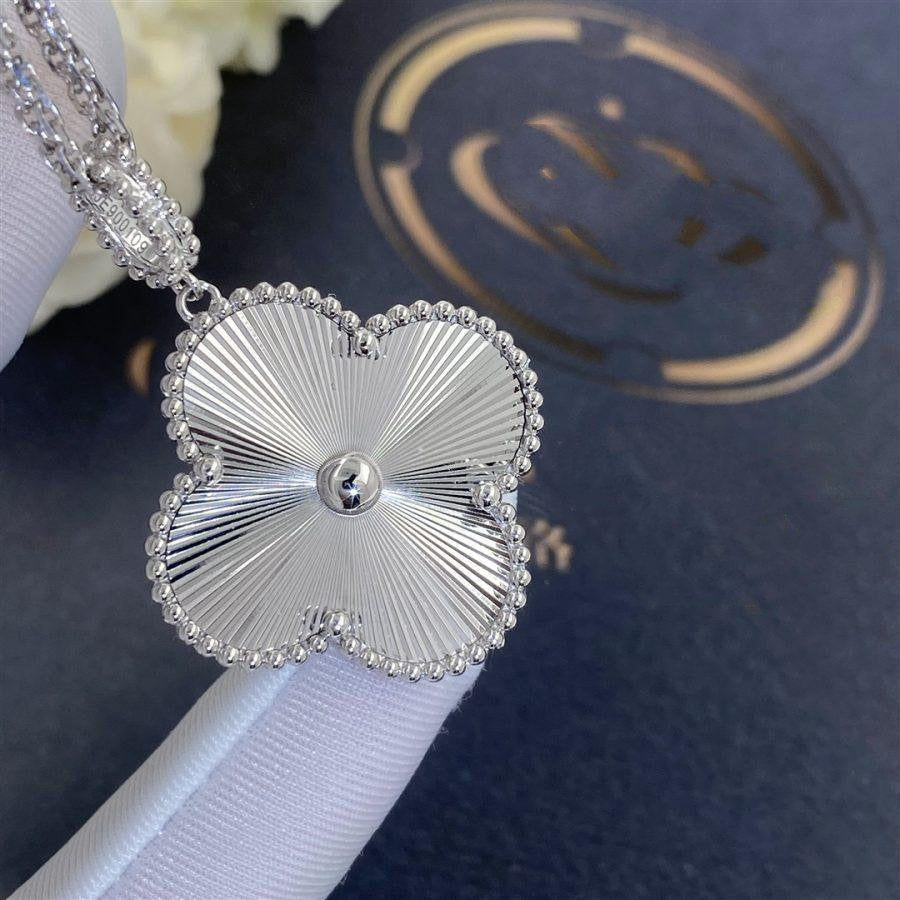 [VCA]CLOVER 25MM SILVER BIG CLOVER NECKLACE