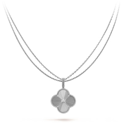 [VCA]CLOVER 25MM SILVER BIG CLOVER NECKLACE