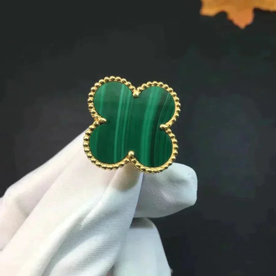 [VCA]CLOVER MALACHITE RING