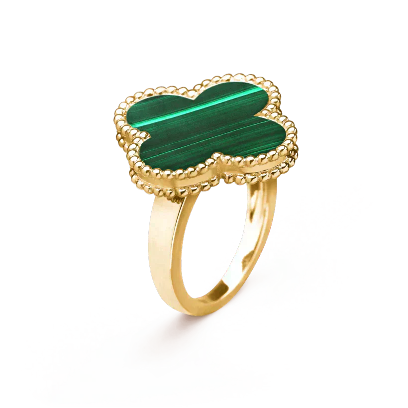 [VCA]CLOVER MALACHITE RING