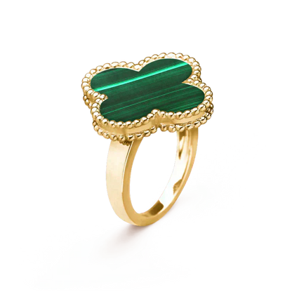 [VCA]CLOVER MALACHITE RING