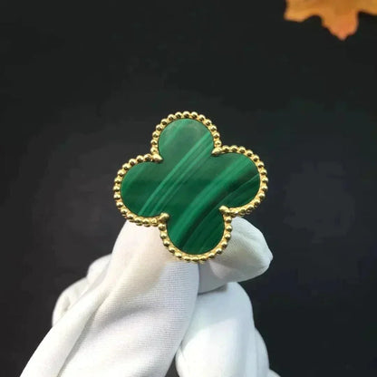 [VCA]CLOVER MALACHITE RING