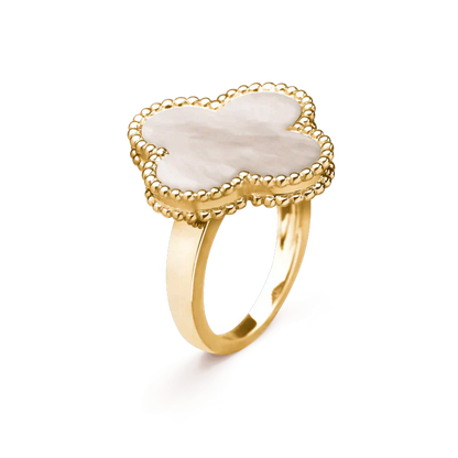 [VCA]CLOVER WHITE MOP RING