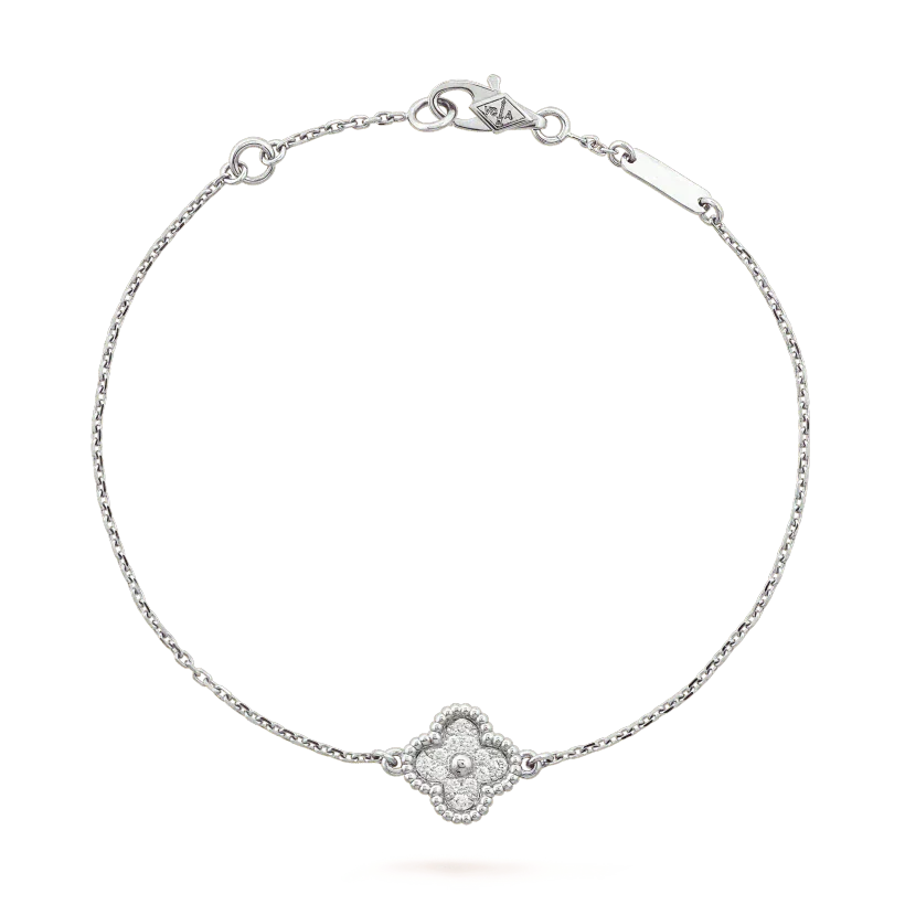 [VCA]CLOVER  SINGLE FLOWER BRACELET SILVER