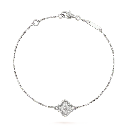 [VCA]CLOVER  SINGLE FLOWER BRACELET SILVER