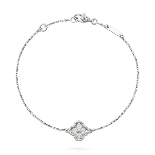 [VCA]CLOVER  SINGLE FLOWER BRACELET SILVER