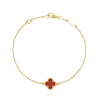 [VCA]CLOVER  CARNELIAN SINGLE FLOWER BRACELET