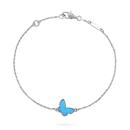 [VCA]BUTTERFLY TURQUOISE BUTTERFLY BRACELET SILVER