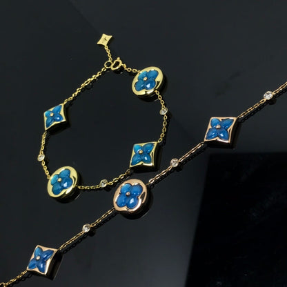 [Loui]STAR AND SUN 4 MOTIF BLUE BRACELET