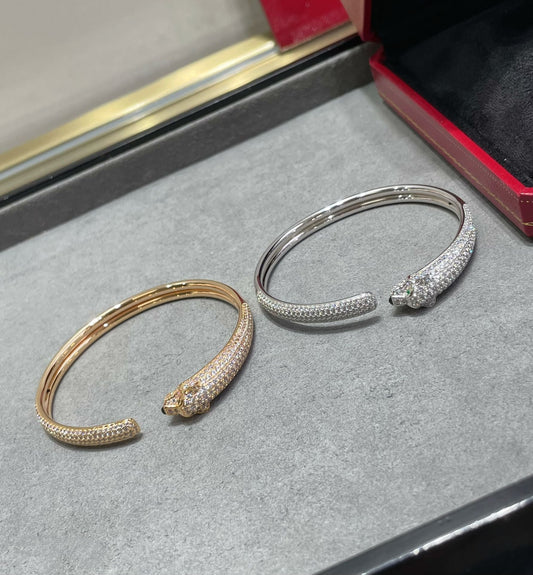 [CAT]PANTHERE FULL DIAMOND OPEN BRACELET