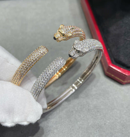 [CAT]PANTHERE FULL DIAMOND OPEN BRACELET