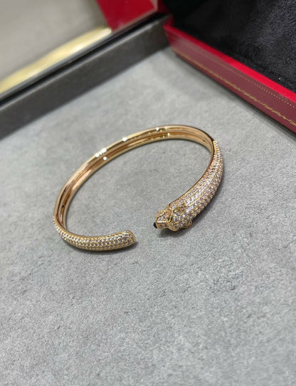 [CAT]PANTHERE FULL DIAMOND OPEN BRACELET