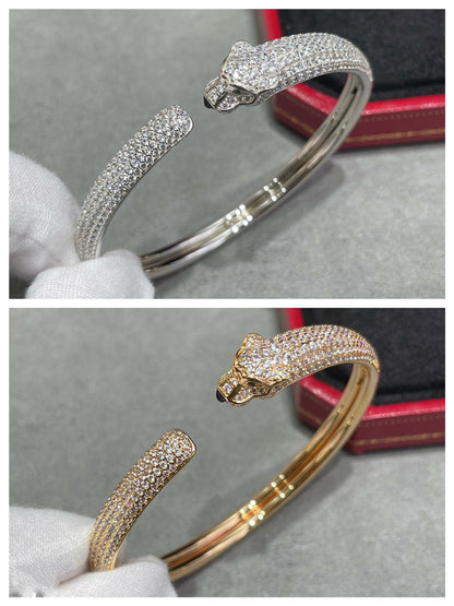 [CAT]PANTHERE FULL DIAMOND OPEN BRACELET