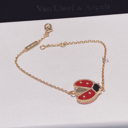 [VCA]LUCKY SPRING 1 MOTIF PINK GOLD BRACELET