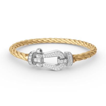 [Frd]FORCE LARGE HORSESHOE FULL DIAMOND BRACELET SILVER