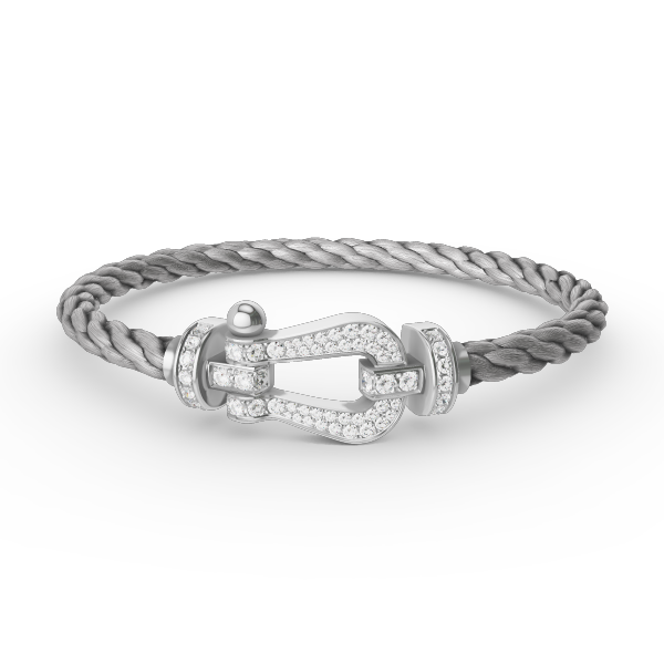 [Frd]FORCE LARGE HORSESHOE FULL DIAMOND BRACELET SILVER