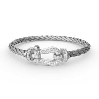 [Frd]FORCE LARGE HORSESHOE FULL DIAMOND BRACELET SILVER