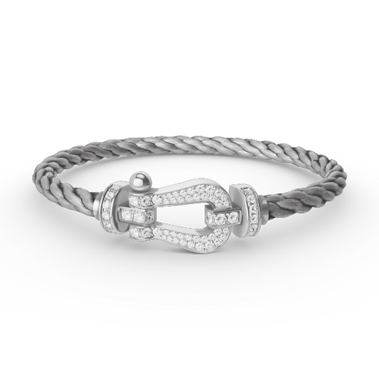 [Frd]FORCE LARGE HORSESHOE FULL DIAMOND BRACELET SILVER