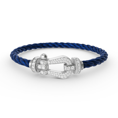 [Frd]FORCE LARGE HORSESHOE FULL DIAMOND BRACELET SILVER